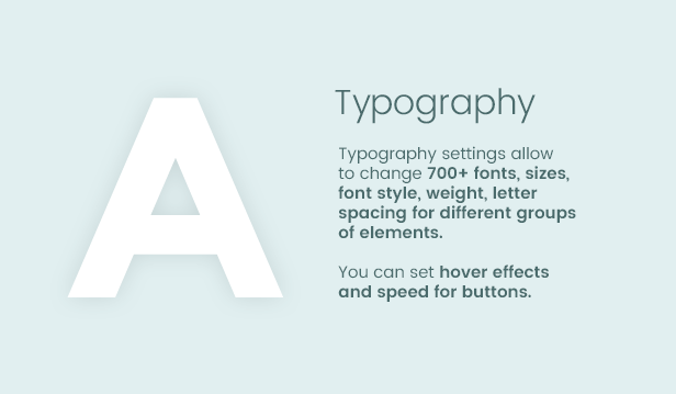 Advanced typography settings